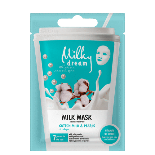 Маска для обличчя "Cotton milk & Pearls" тканинна 20 мл