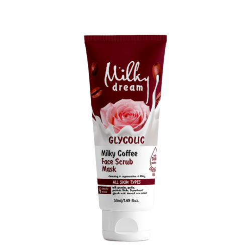 Молочно-кавова Скраб-маска для обличчя «Glycolic», 50 мл, Milky Dream